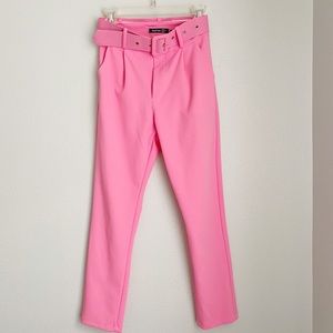 Pink Trousers with Belt